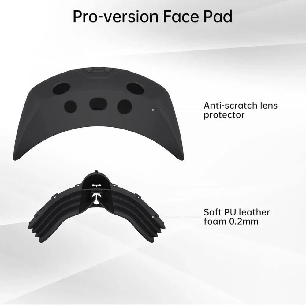 PS VR2 Face Cover W Shell Protective Face Cushion, Thumb Grips, & Cable Strap